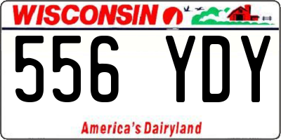 WI license plate 556YDY