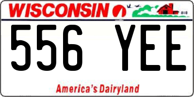WI license plate 556YEE