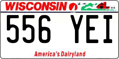 WI license plate 556YEI