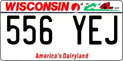 WI license plate 556YEJ