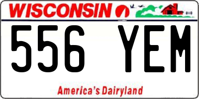 WI license plate 556YEM