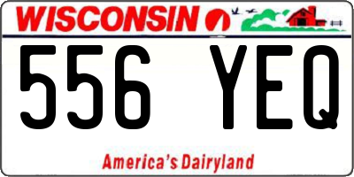 WI license plate 556YEQ