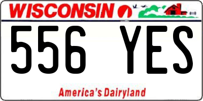 WI license plate 556YES