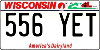 WI license plate 556YET