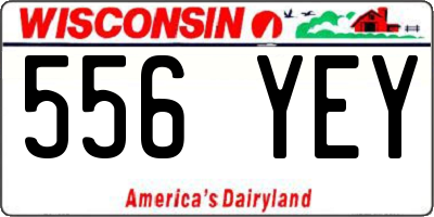 WI license plate 556YEY