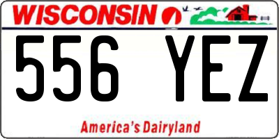 WI license plate 556YEZ
