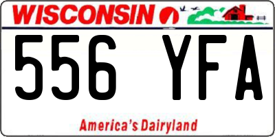 WI license plate 556YFA