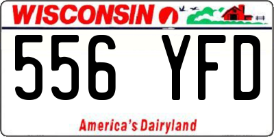WI license plate 556YFD