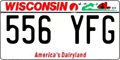 WI license plate 556YFG