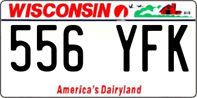 WI license plate 556YFK