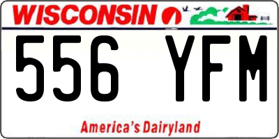 WI license plate 556YFM