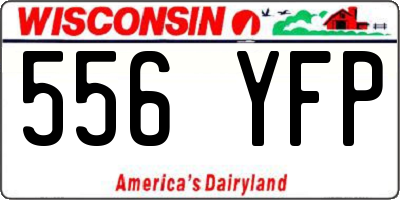 WI license plate 556YFP