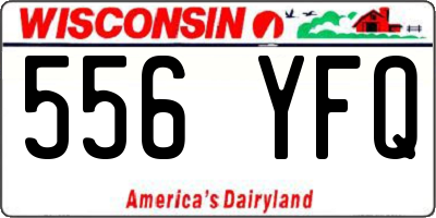 WI license plate 556YFQ