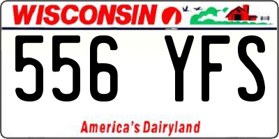 WI license plate 556YFS