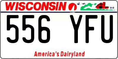 WI license plate 556YFU
