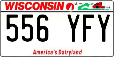 WI license plate 556YFY