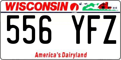WI license plate 556YFZ