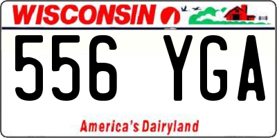 WI license plate 556YGA