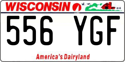 WI license plate 556YGF