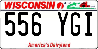 WI license plate 556YGI