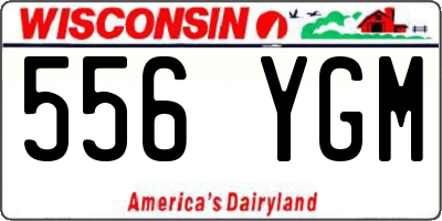 WI license plate 556YGM