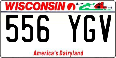 WI license plate 556YGV