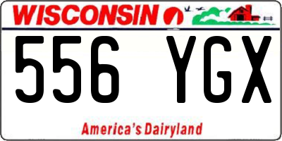 WI license plate 556YGX
