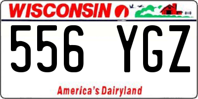 WI license plate 556YGZ