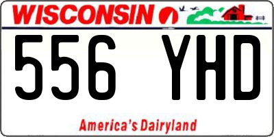 WI license plate 556YHD