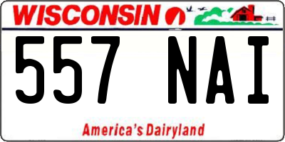 WI license plate 557NAI