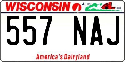 WI license plate 557NAJ