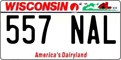 WI license plate 557NAL
