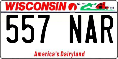 WI license plate 557NAR