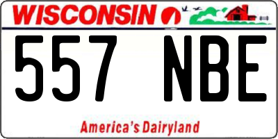 WI license plate 557NBE