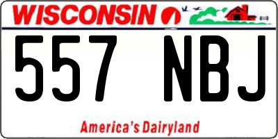 WI license plate 557NBJ