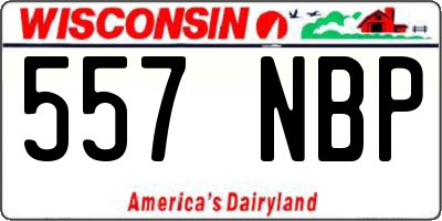 WI license plate 557NBP