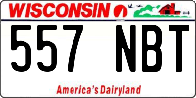 WI license plate 557NBT