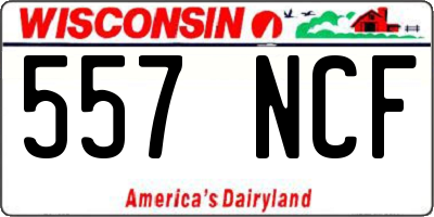 WI license plate 557NCF