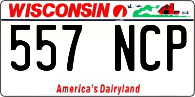 WI license plate 557NCP