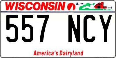 WI license plate 557NCY