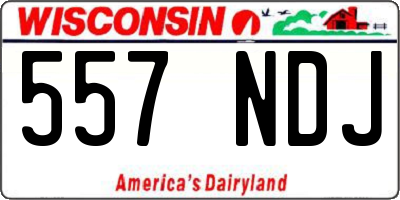 WI license plate 557NDJ