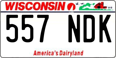 WI license plate 557NDK