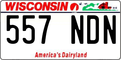 WI license plate 557NDN