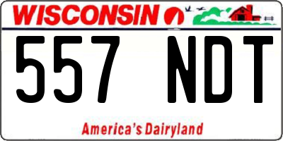 WI license plate 557NDT