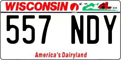 WI license plate 557NDY