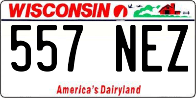 WI license plate 557NEZ