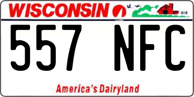WI license plate 557NFC