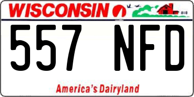 WI license plate 557NFD