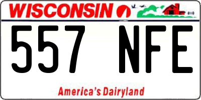 WI license plate 557NFE