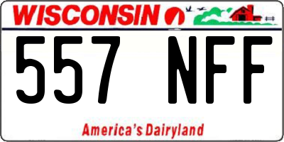 WI license plate 557NFF